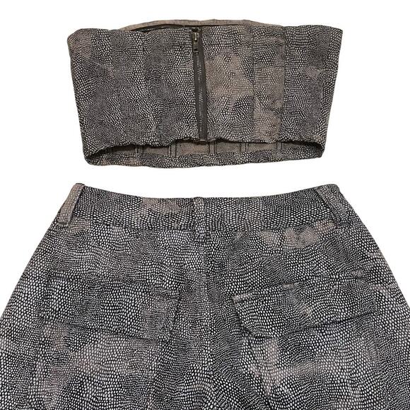 Forever 21 Glitter Dot 2-Pc Set | Wide Leg Cargo Pants, Tube Top Streetwear NWOT - Picture 7 of 12